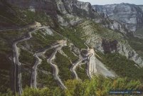 Paved backroads in the Albanian Alps